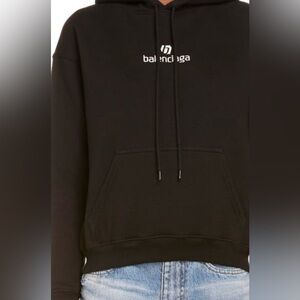 Balenciaga Sponsor Logo Embroidered Hoodie